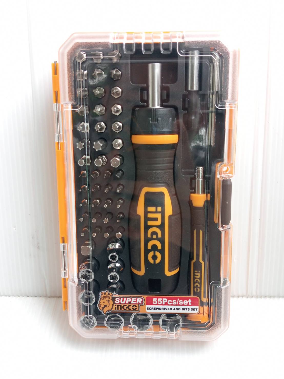 INGCO ชุดดอกไขควง 55 ชิ้น พร้อมด้ามจับ 2 แบบ HKSDB0558