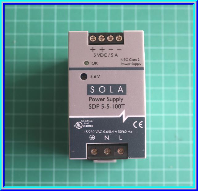 1x แหล่งจ่ายไฟสวิตชิ่ง 85-264VAC เป็น 5Vdc 5A ยี่ห้อ SOLA