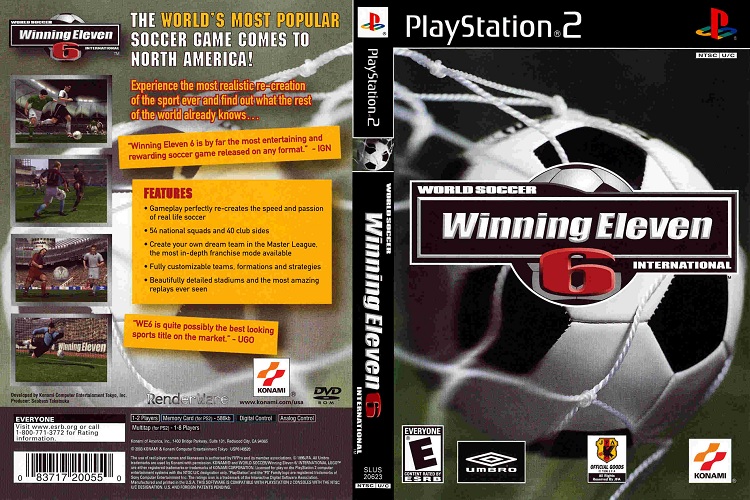 WORLD SOCCER WINNING ELEVEN 6 INTERNATIONAL [US : DVD5 1 Disc]