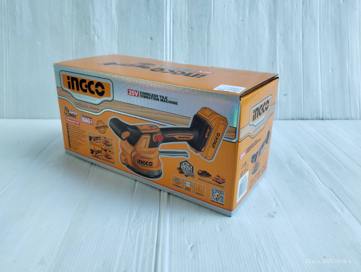 INGCO เครื่องดูดสั่นกระเบื้องไร้สาย รุ่น CTVLI2001