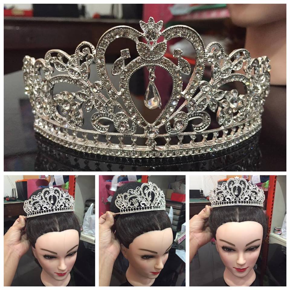 (พร้อมส่ง) เทียร่า 051 สีเงิน มงกุฎนางงาม มงกุฎเจ้าหญิง งานสวย ปราณีต QCเพชรทุกเม็ด สินค้าพร้อมส่งจากไทย