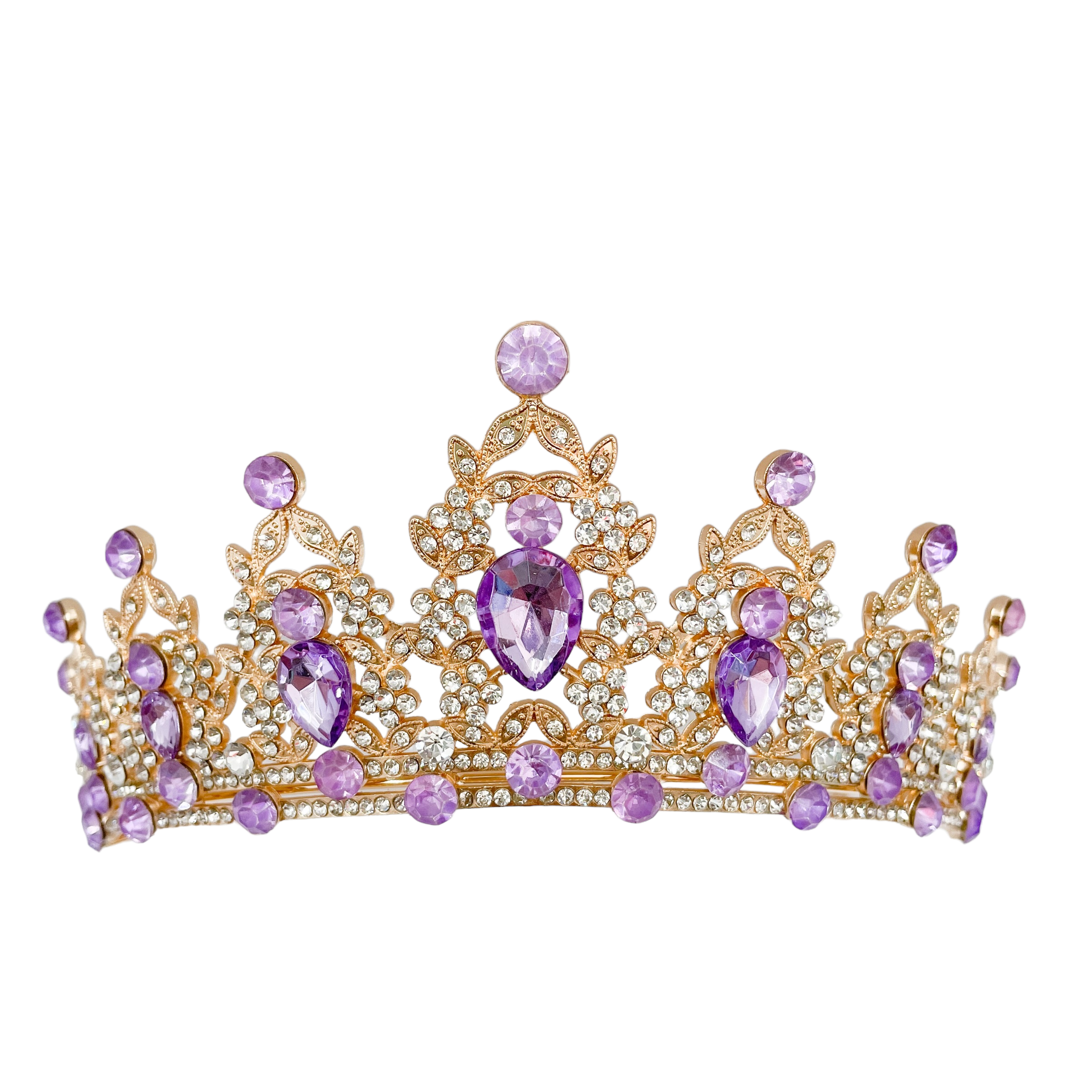 (พร้อมส่ง) เทียร่า 146 สีทอง-ม่วง งานสวย ปราณีต QCเพชรทุกเม็ด สินค้าพร้อมส่งจากไทย