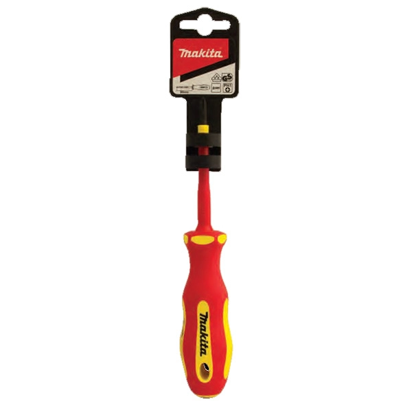 ไขควงกันไฟฟ้าแฉก +PH2X100มม. B-66139 MAKITA