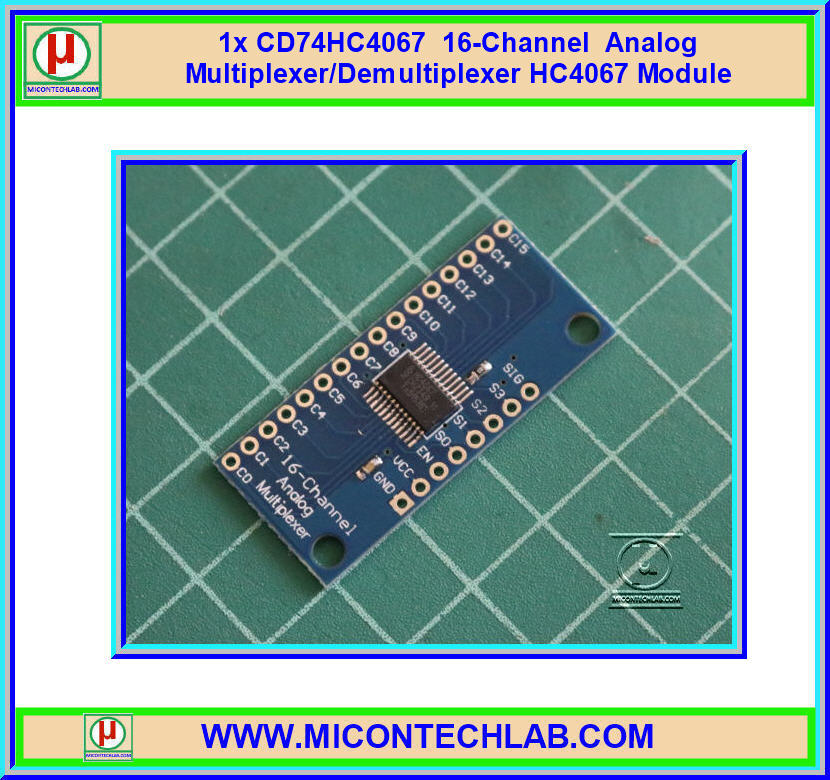 1x วงจรไอซี CD74HC4067 16-Channel Analog Multiplexer/Demultiplexer
