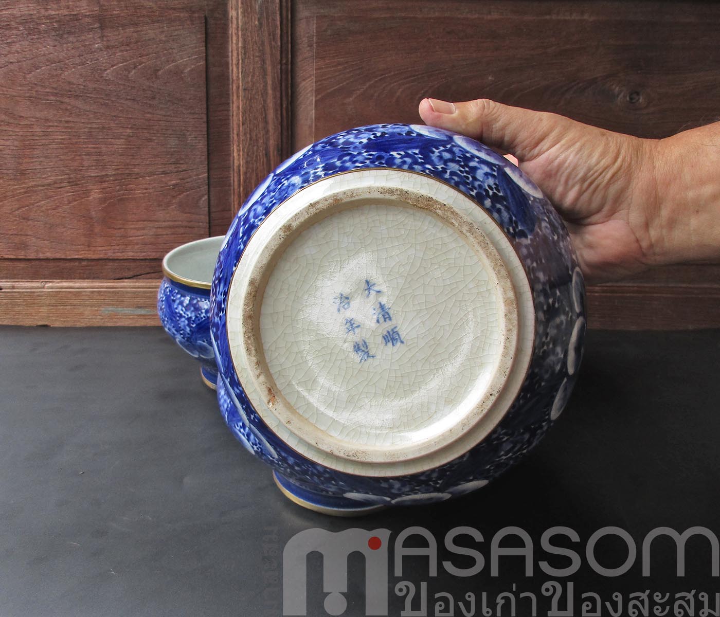 กระโถนลายครามจีนของเก่า