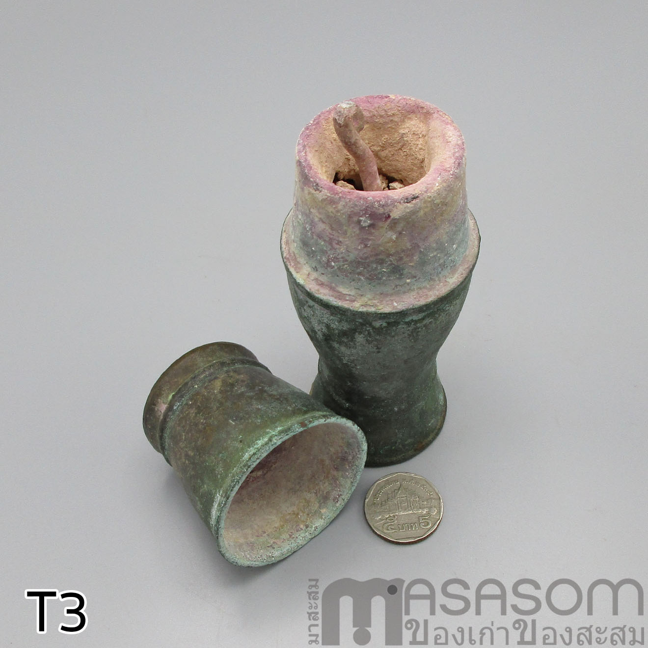 เต้าปูนทองเหลืองโบราณ