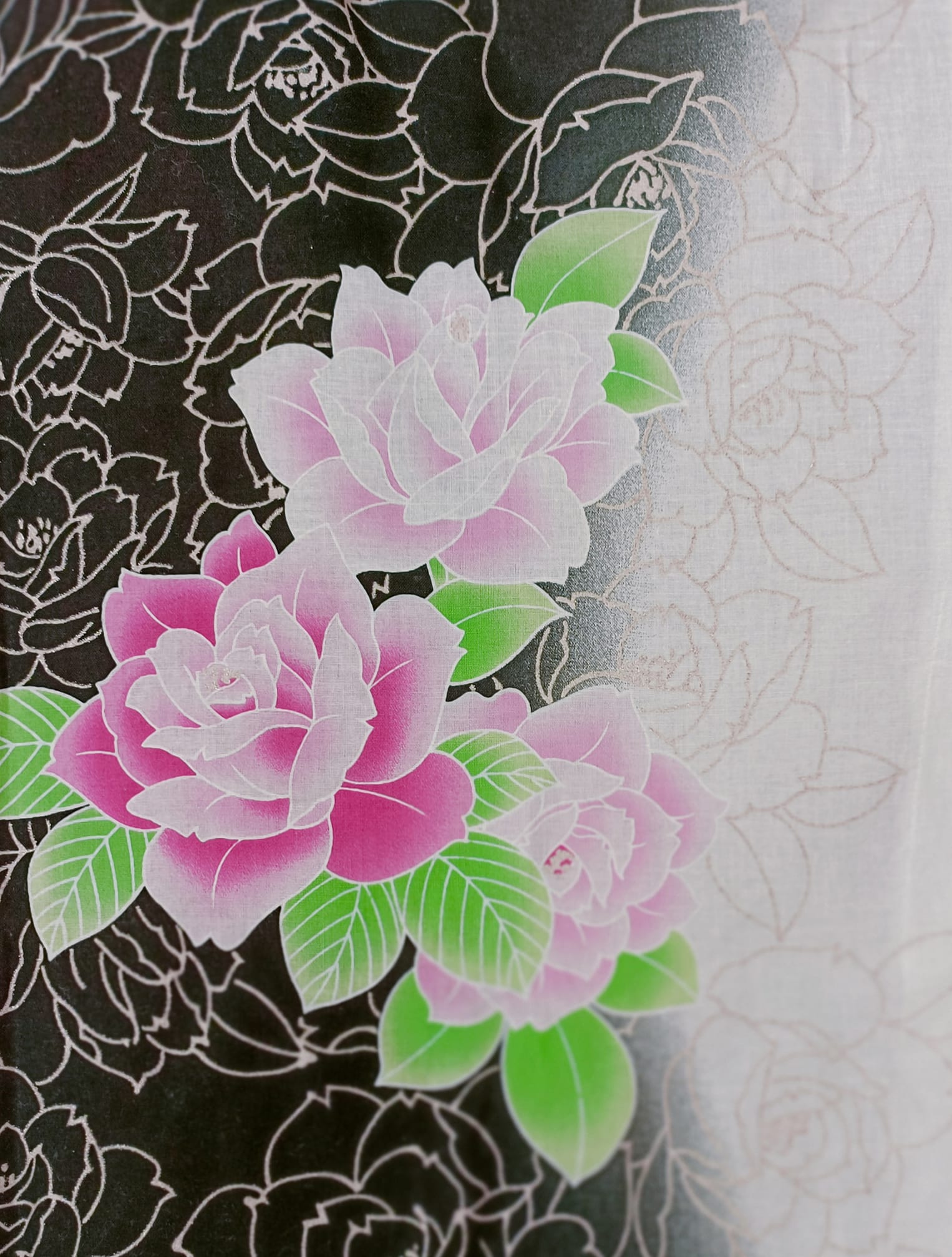 ยูกาตะขาวดำลายกุหลาย(155cm)03