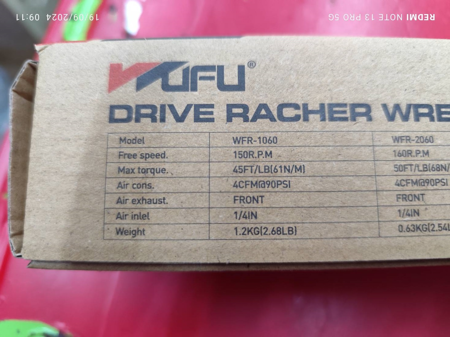 ด้ามฟรีกระแทก 1/2" WFR-1060 WUFU