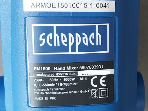 เครื่องปั่นผสมสี PM1600 SCHEPPACH