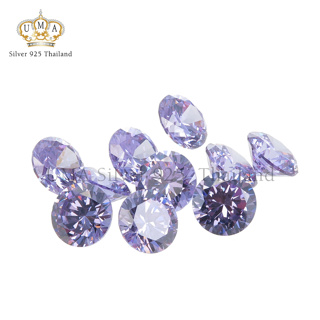เพชรCZ 6A ทรงกลม ลาเวนเดอร์ สีม่วง (Lavender Medium ROUND CZ) - Size 1.00mm - 1แพ็ค - 1000เม็ด