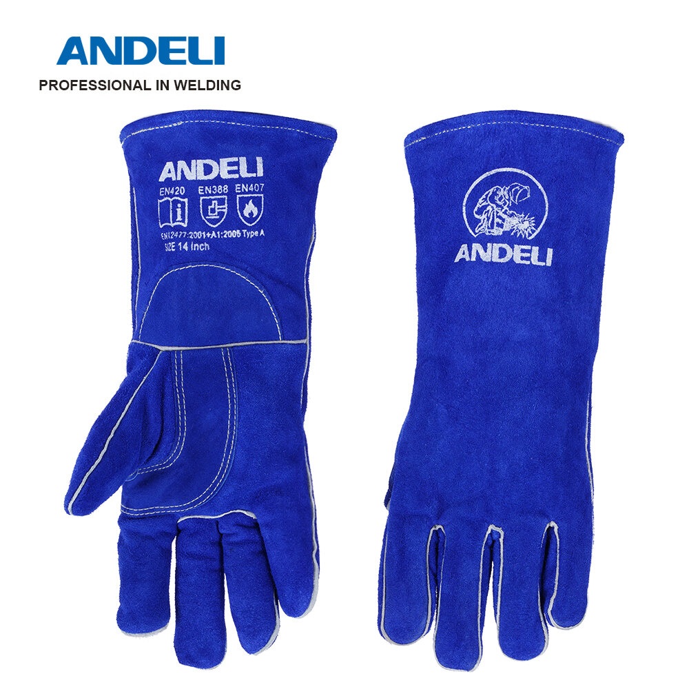 ถุงมือเชื่อม13" สีน้ำเงิน ANDELI รุ่น 141-1009
