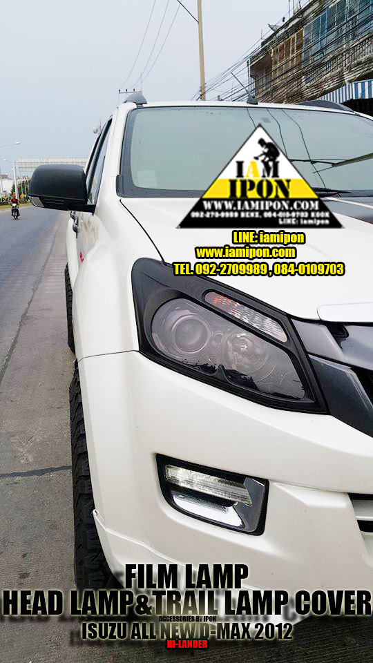 HEAD LAMP COVER ALL NEW D-MAX 2012 UP FLATBLACK ครอบไฟหน้าดำด้าน ALL NEW DMAX 2012 up