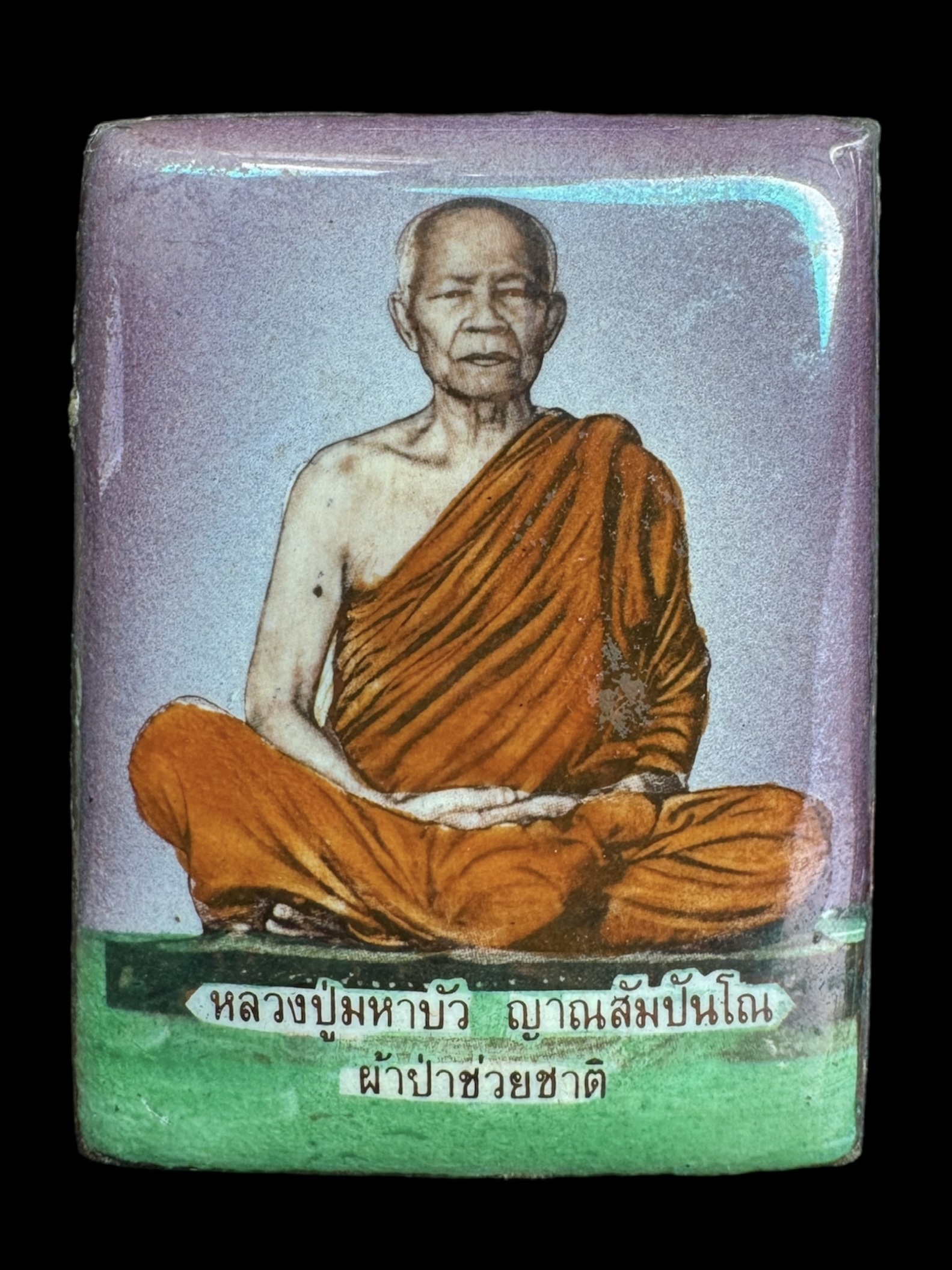 ล็อกเก็ตหลวงตามหาบัว ญาณสัมปันโณ รุ่นผ้าป่าช่วยชาติ หลังเหรียญ อุดมวลสาร เกศา