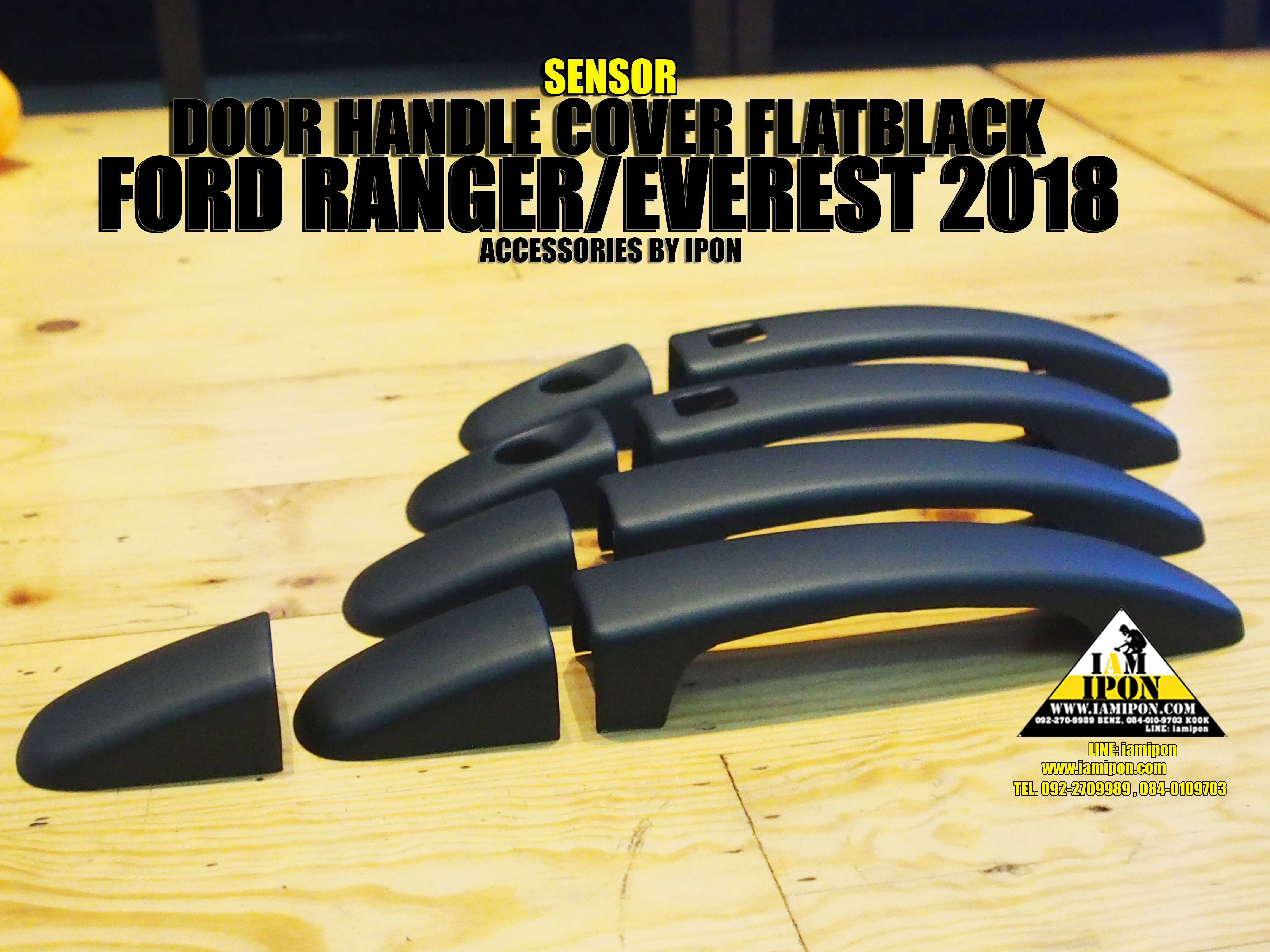 DOOR HANDLE FORD EVEREST FLATBLACK ครอบมือจับดำด้านฟอร์ดเอเวอร์เรสต์ 2018