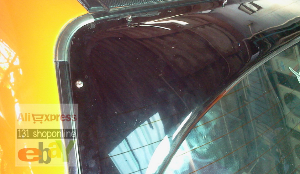 บังแดดหลัง Mitsubishi Galant VR-4 89-93 พร้อมกิ๊ปล็อตสแตนเลสแท้