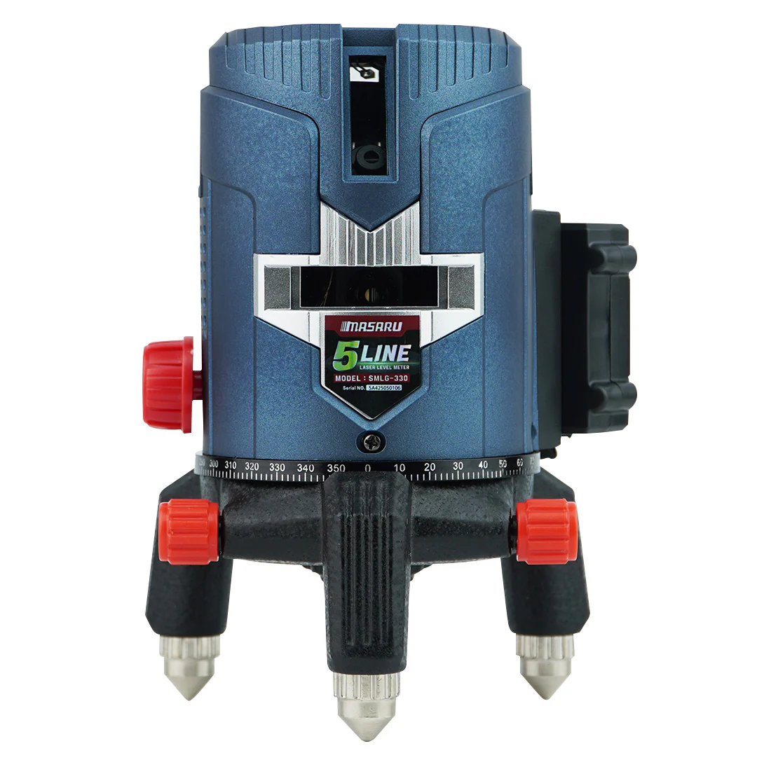 MASARU SMLG-330 เครื่องวัดระดับเลเซอร์แบบแสงสีเขียว 5 เส้น 3.7V (ไม่รวมขาตั้ง)