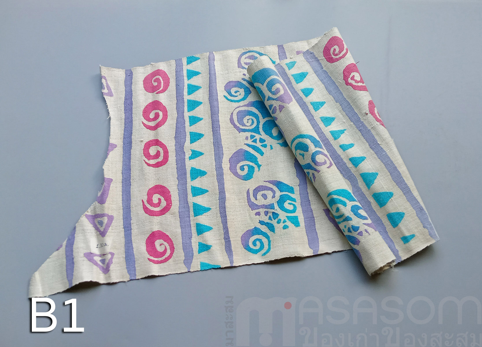 ผ้าใยกัญชงทอมือลายบาติค