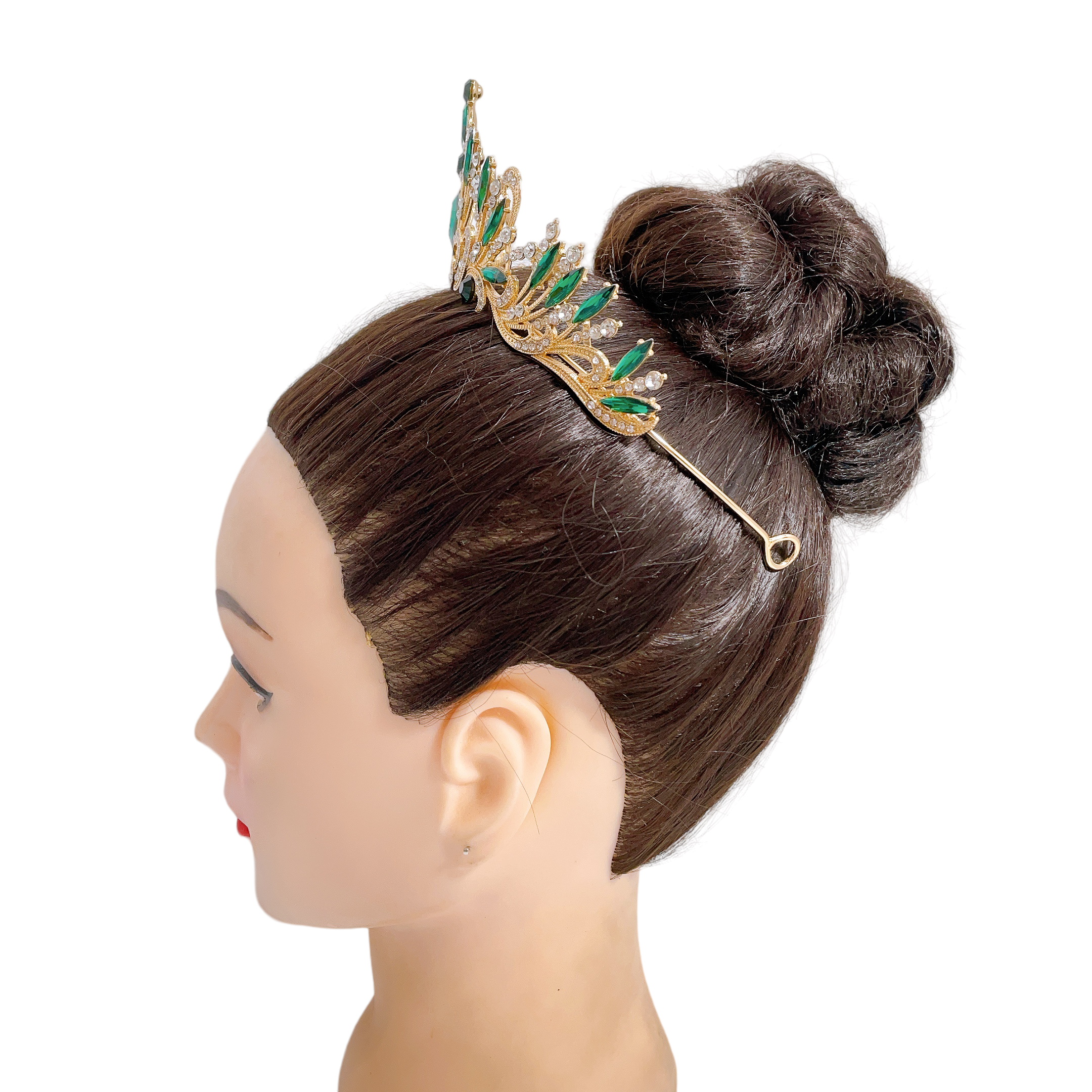 (พร้อมส่ง) เทียร่า 331 สีเขียว มงกุฎนางงาม งานสวย ปราณีต QCเพชรทุกเม็ด สินค้าพร้อมส่งจากไทย