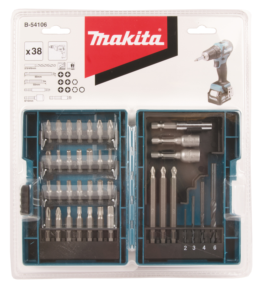 ชุดดอกไขควง 38 ชิ้น พร้อมกล่อง รุ่น B-54106 MAKITA