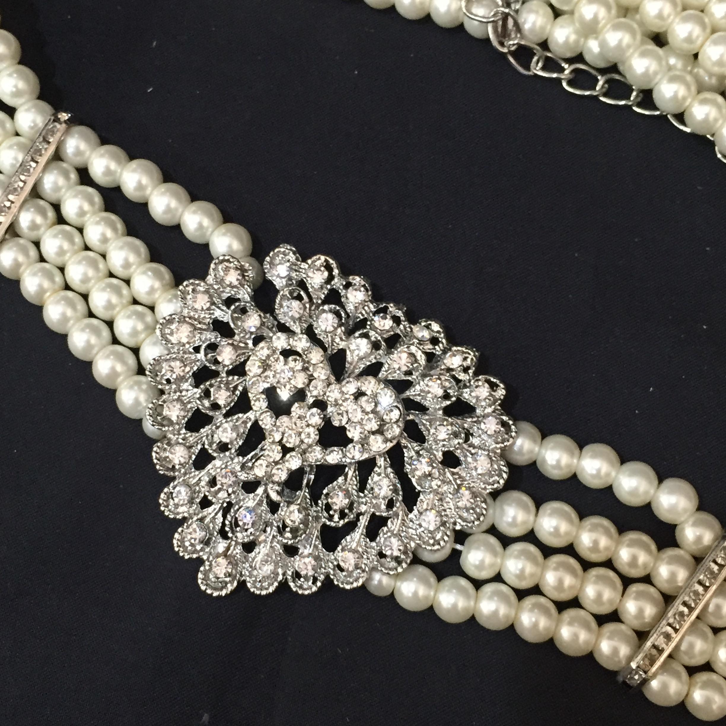 (พร้อมส่ง) เข็มขัดมุก014 (มีตำหนิที่หัวเข็มขัด)