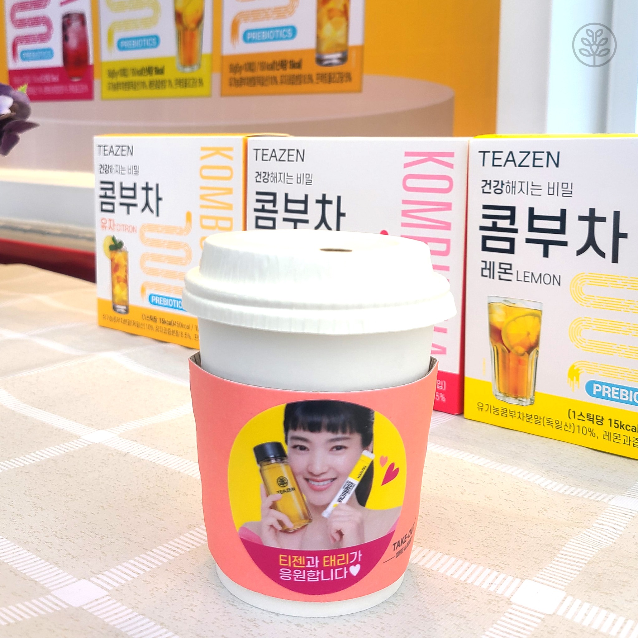TEAZEN KOMBUCHA LEMON ชาหมักเกาหลีแท้ คอมบูชา รสเลม่อน สุดฮิตในหมู่ดารา ไอดอลเกาหลี จองกุก BTS โปรดปรานมาก