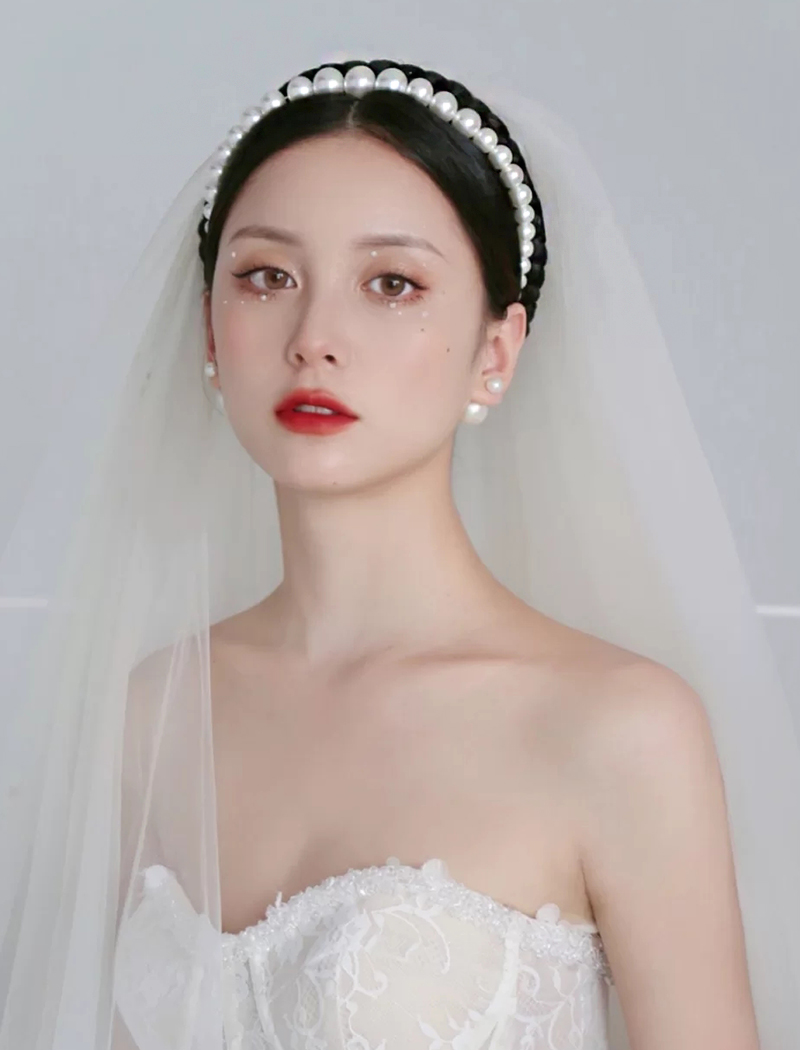 คาดผมไข่มุก 002 คาดผมพี่สาว คาดผมออกงานน่ารักๆ