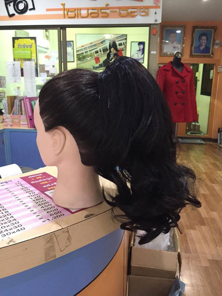 (พร้อมส่ง) วิกผมหางม้าสวอน สีดำ