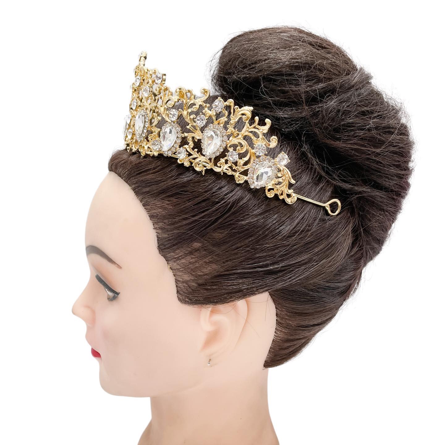 (พร้อมส่ง) เทียร่า 006 สีทอง มงกุฎนางงาม มงกุฎเจ้าหญิง งานสวย ปราณีต QCเพชรทุกเม็ด สินค้าพร้อมส่งจากไทย