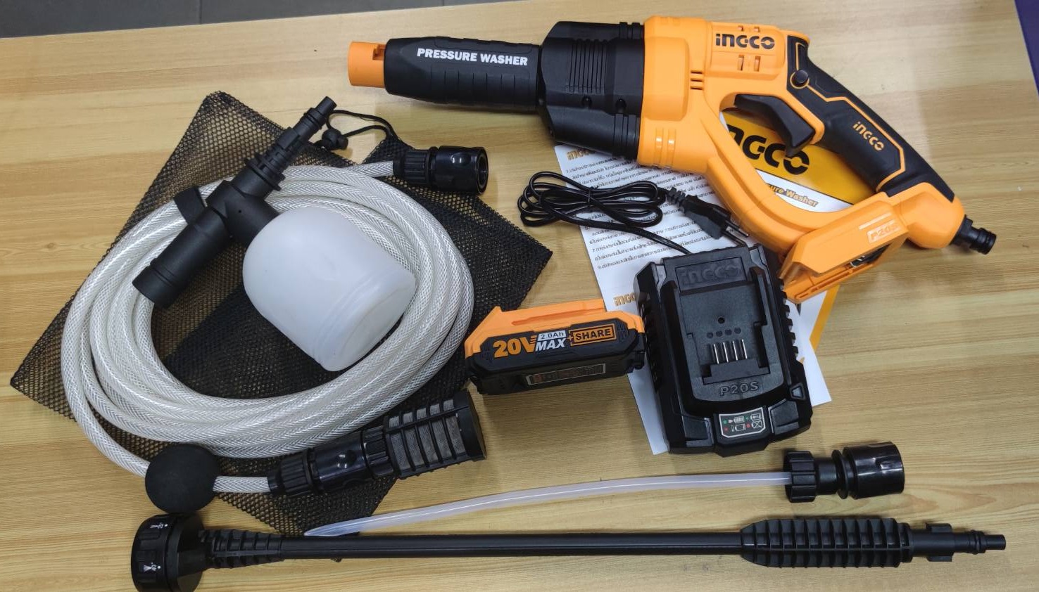 ปืนอัดฉีดแรงดันสูงไร้สาย 20V / 2.0Ah CPWLI20082 INGCO