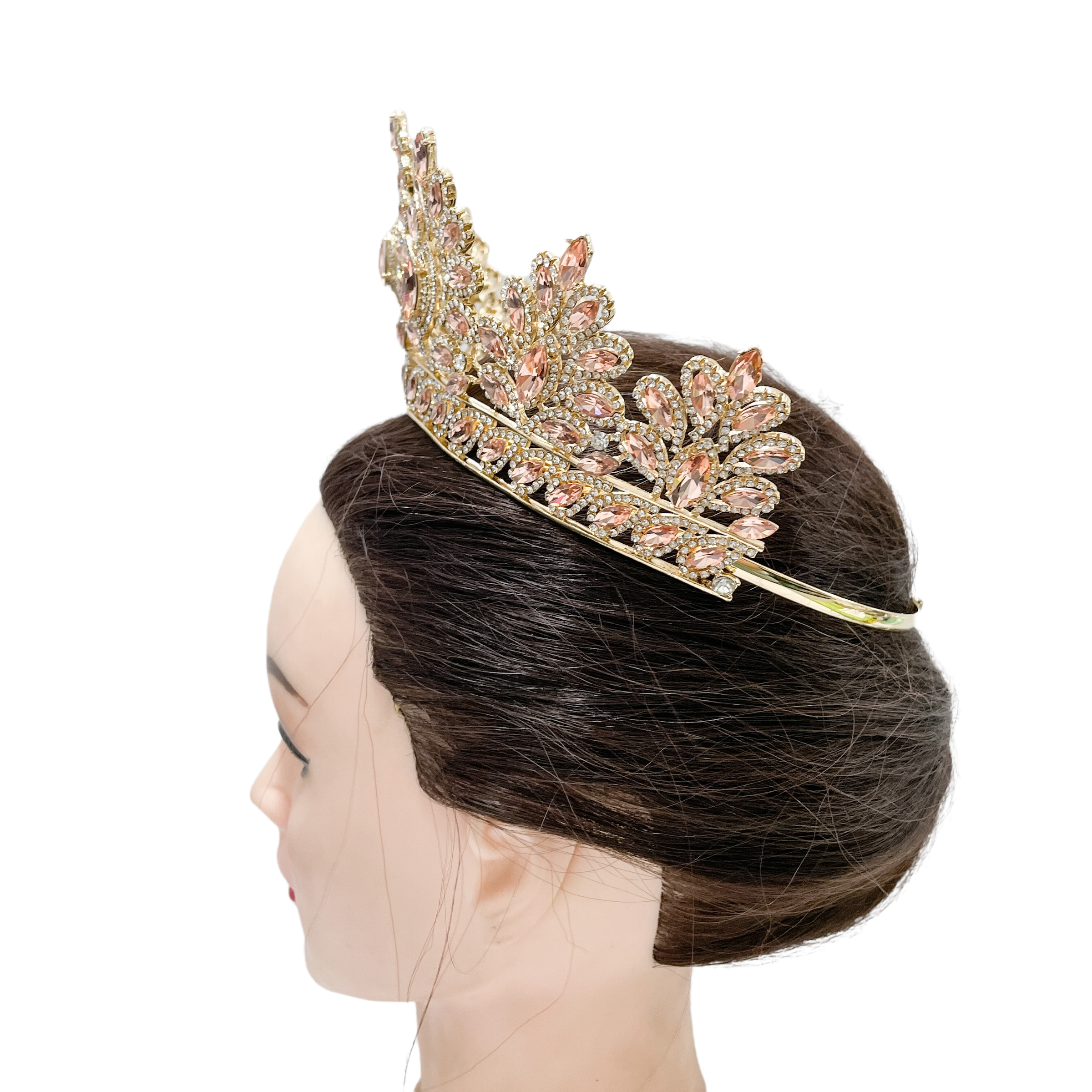 (พร้อมส่งจากไทย) มงกุฏ 095 สีส้ม มงกุฎนางงาม มงกุฎเพชร มงกุฎประกวด สินค้าพร้อมส่ง ไม่ต้องรอนาน งานพรีเมี่ยม