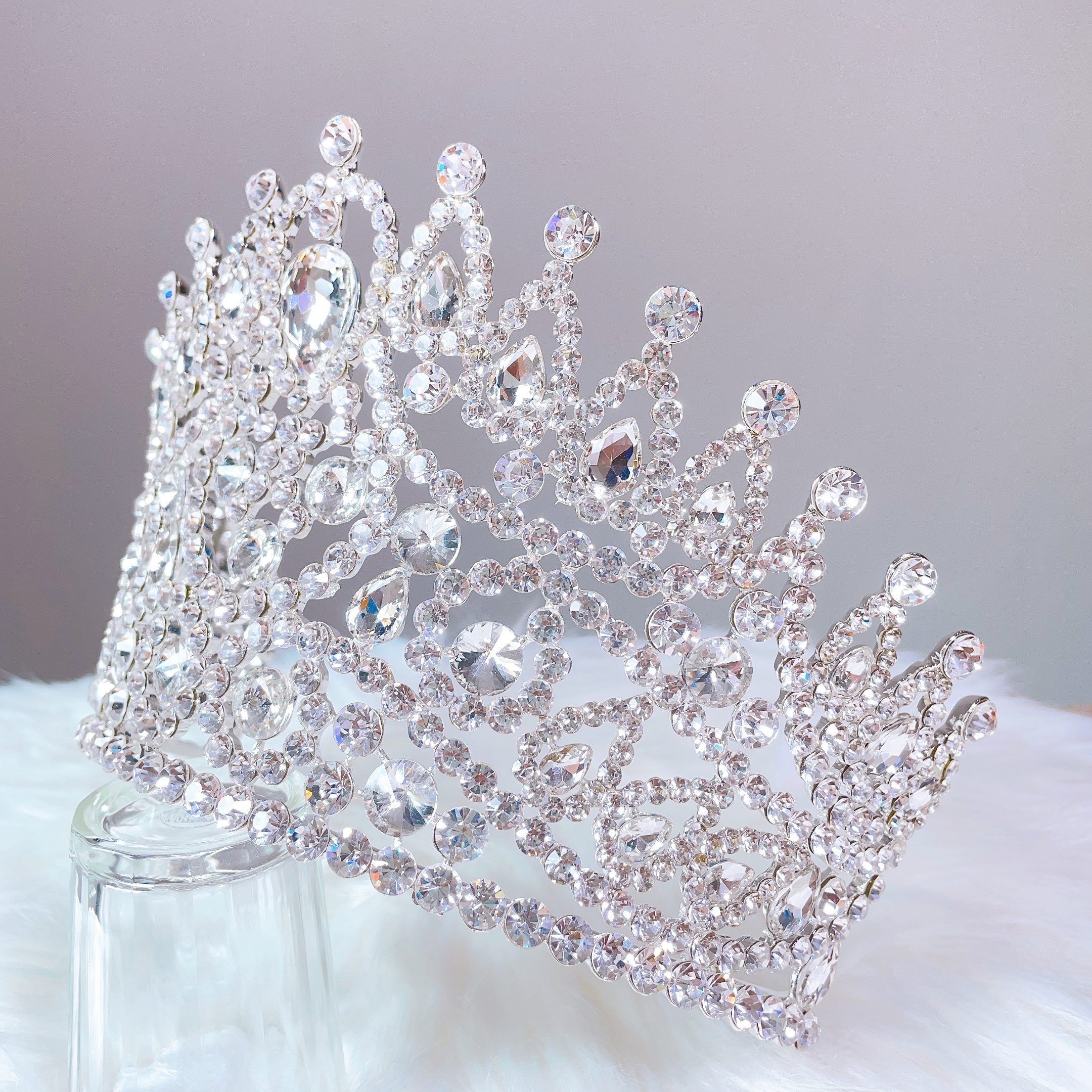 (พร้อมส่ง) เทียร่า 391 มงกุฎนางงาม มงกุฎเจ้าสาว มงกุฎเพชร งานพรีเมี่ยม สินค้าพร้อมส่งจากไทย