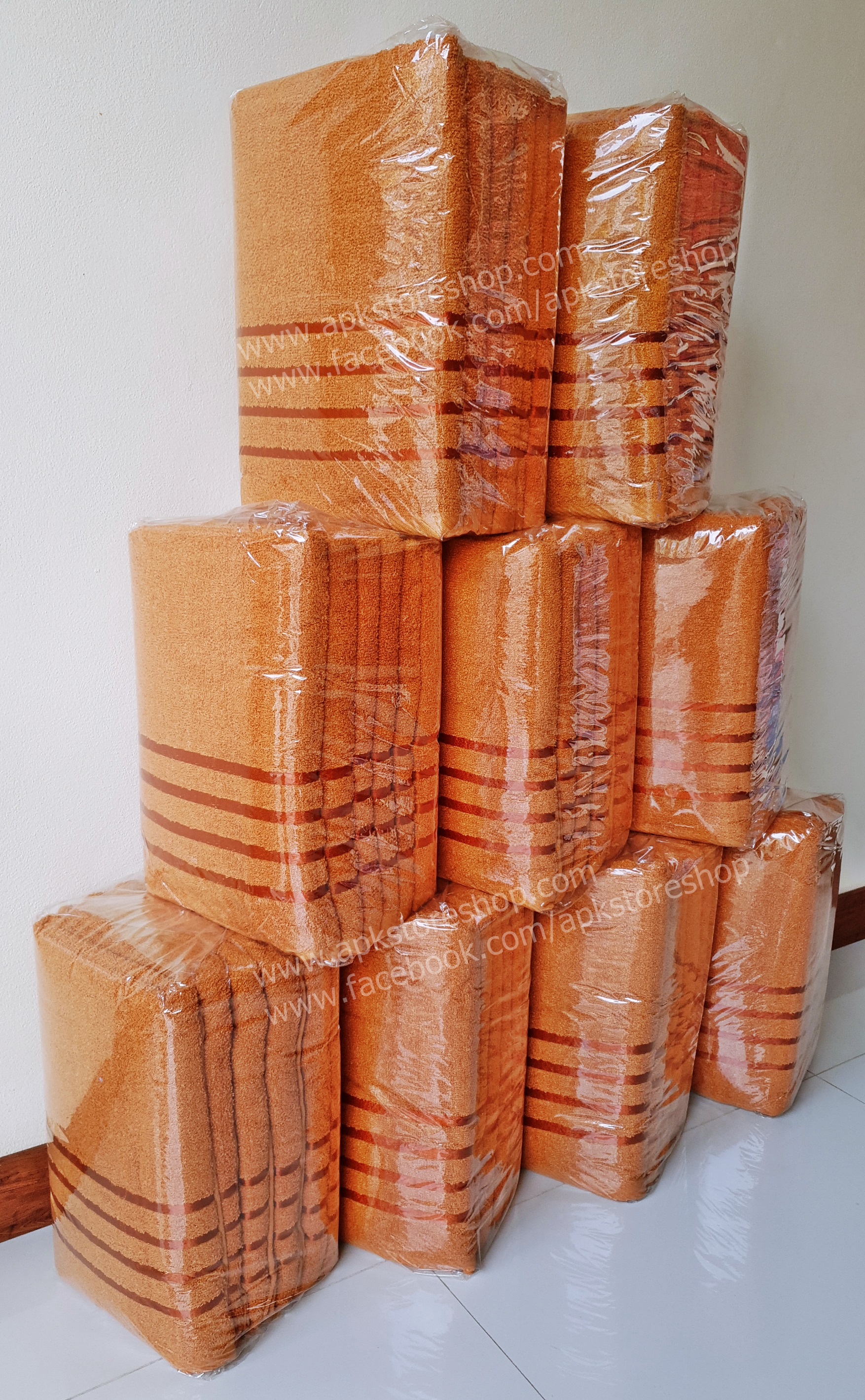 ขายส่ง ผ้าเช็ดตัวคอตตอน สีกรัก ส่ง 50 บาท