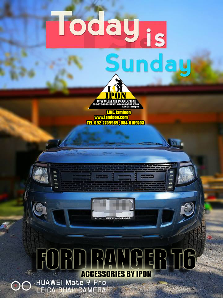 HEAD LAMP COVER FORD RANGER T6 FLATBLACK ครอบไฟหน้าดำด้านฟอร์ดเรนเจอร์ T6