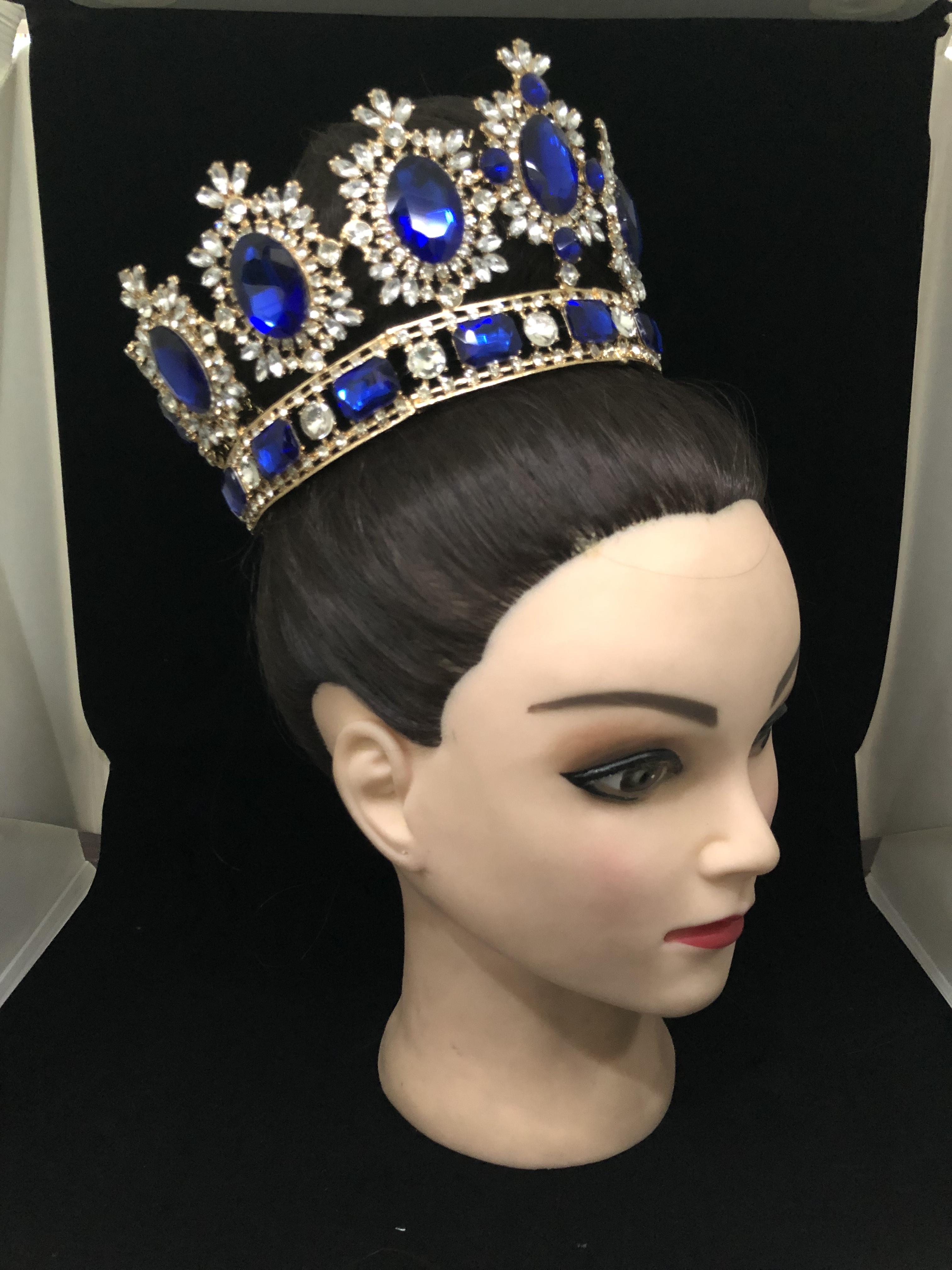 (พร้อมส่ง) มงกุฏ 058 สีน้ำเงิน