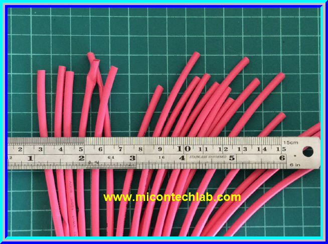 1x ท่อหด ยี่ห้อ 3M ขนาด 3.0 มม. ยาว 1 เมตร สีแดง