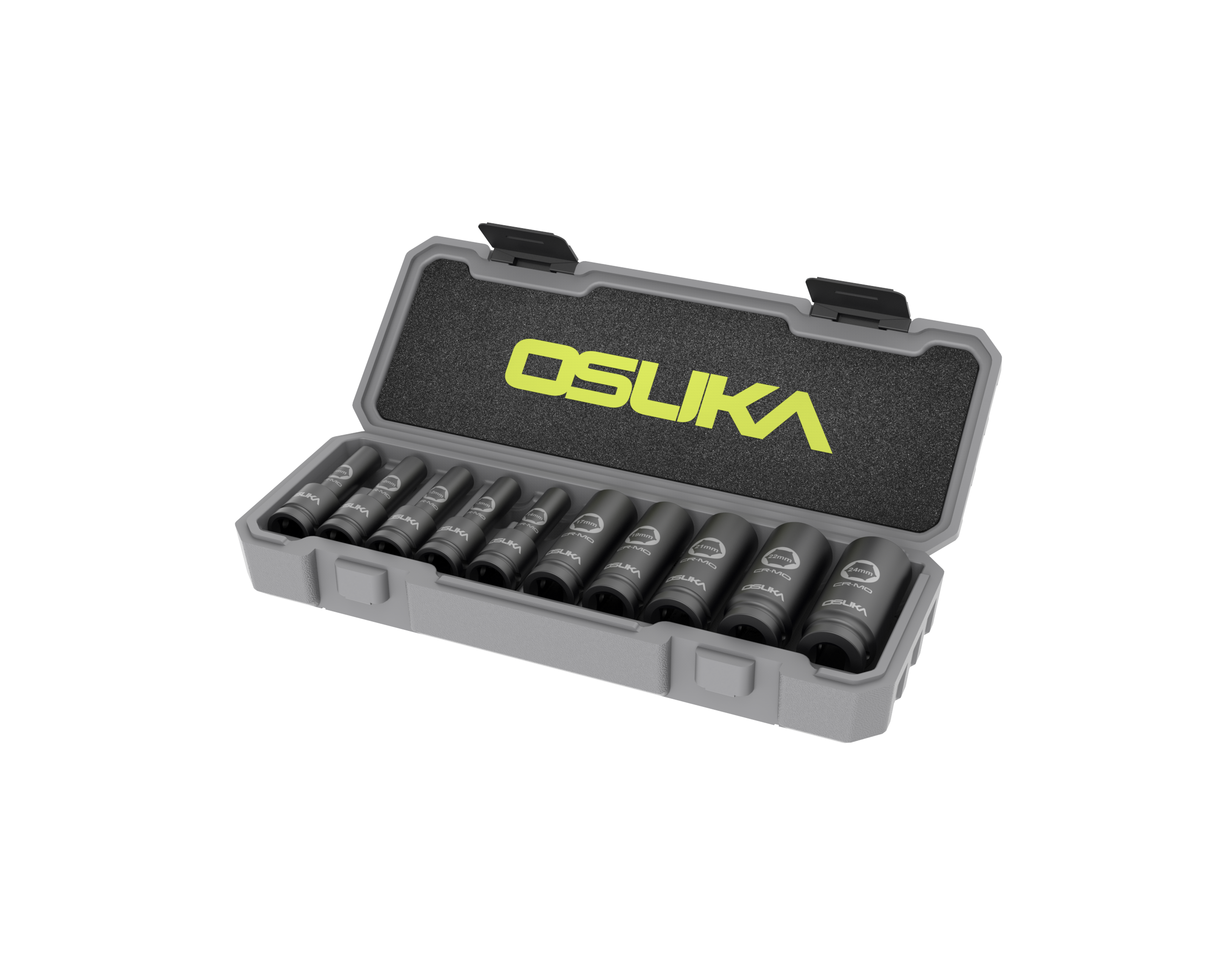 ชุดลูกบล็อกกระแทกยาว 1/2" 10ลูก/ชุด OSAF3211 OSUKA