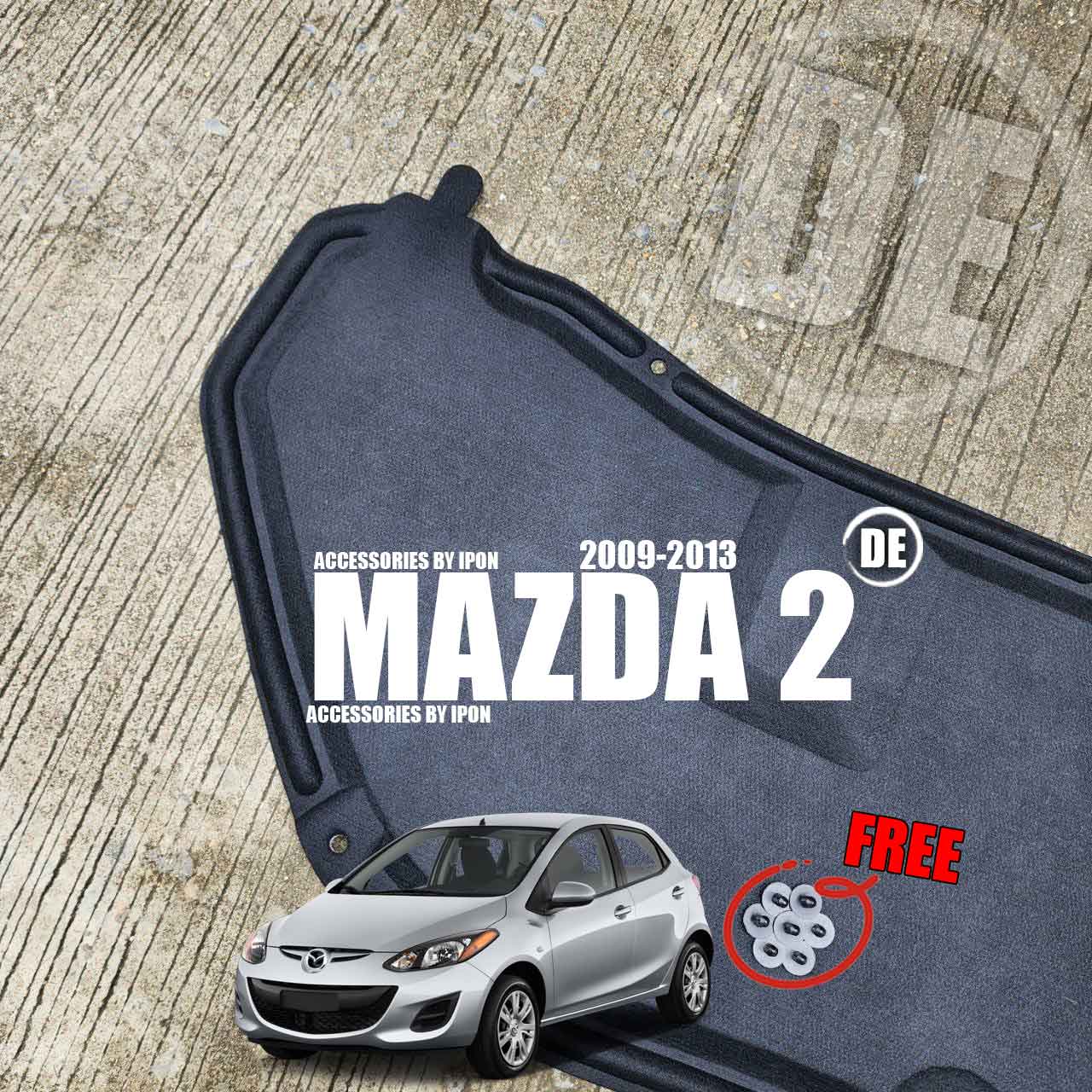 แผ่นกันความร้อนฝากระโปรง MAZDA 2 DE 2009-2013