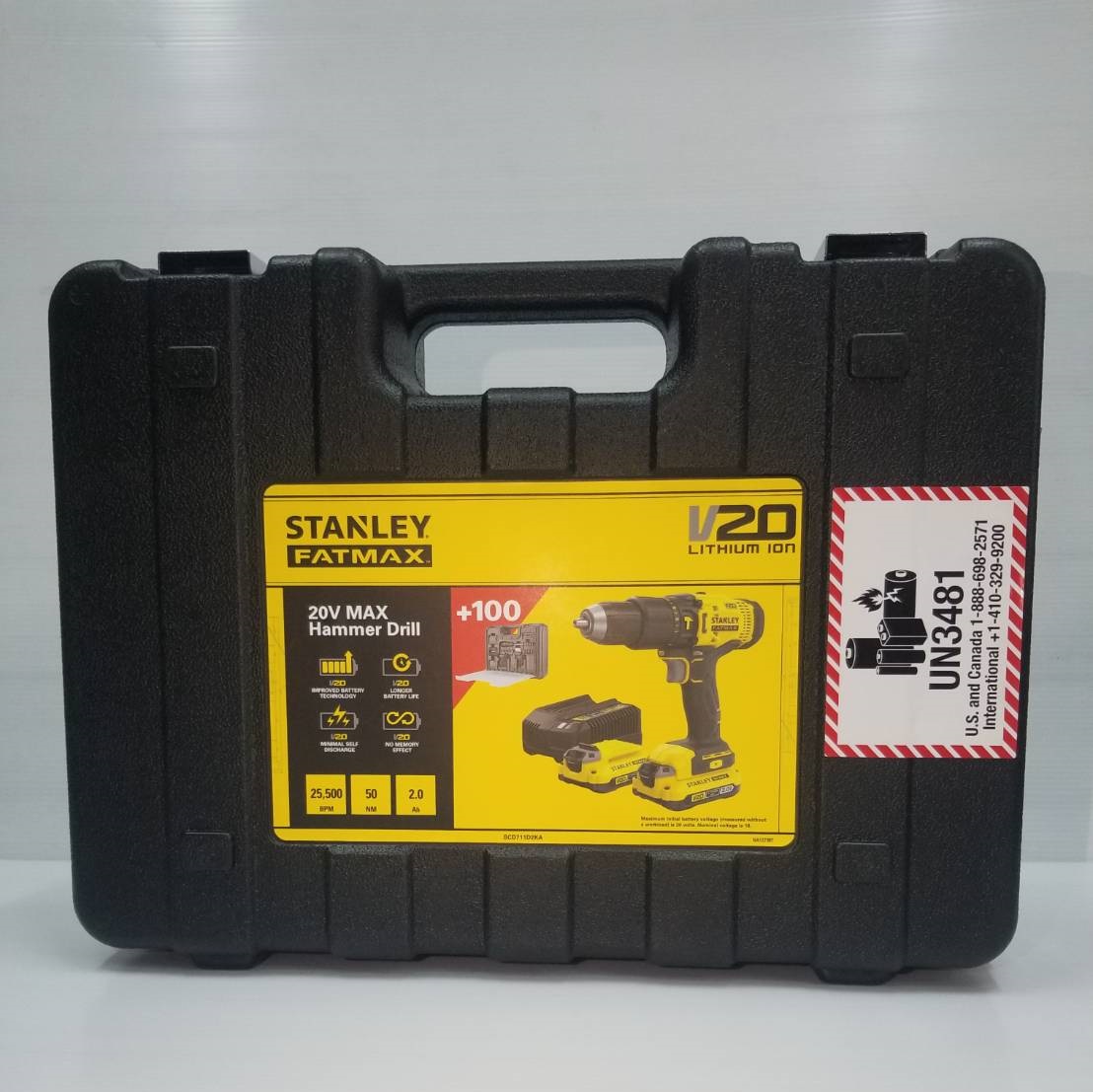 สว่านกระแทกไร้สาย SCD711D2KA-B1 STANLEY