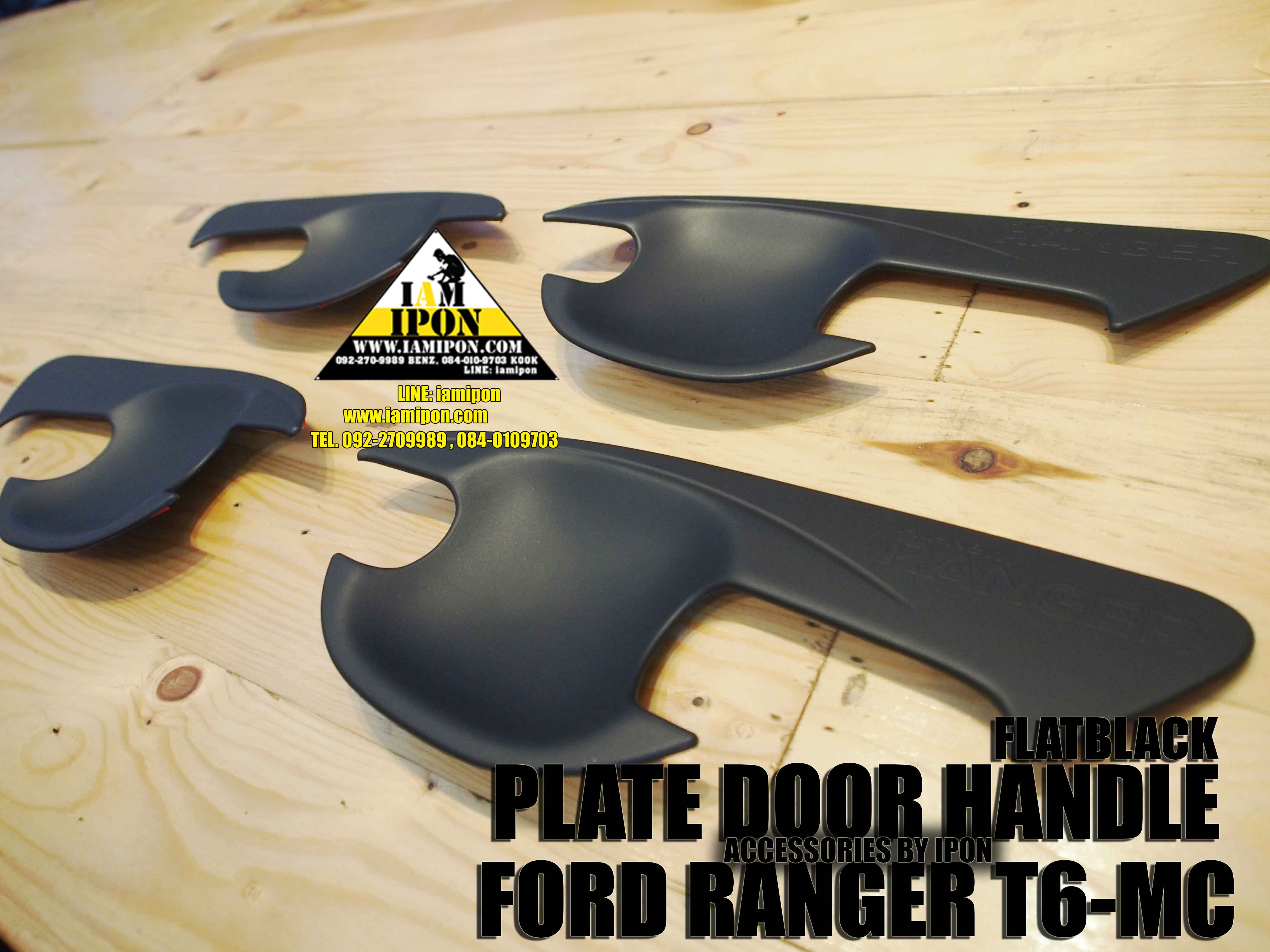 PLATE DOOR HANDLE FORD RANGER T6-MC FLATBLACK เบ้ารองมือเปิดดำด้านฟอร์ดเรนเจอร์ T6-MC