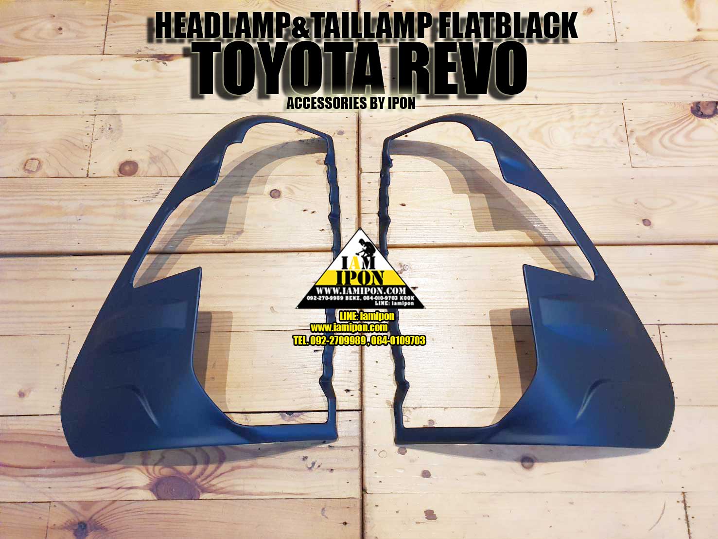 TAILLAMP COVER TOYOTA REVO FLATBLACK ครอไฟท้ายดำด้านโตโยต้ารีโว