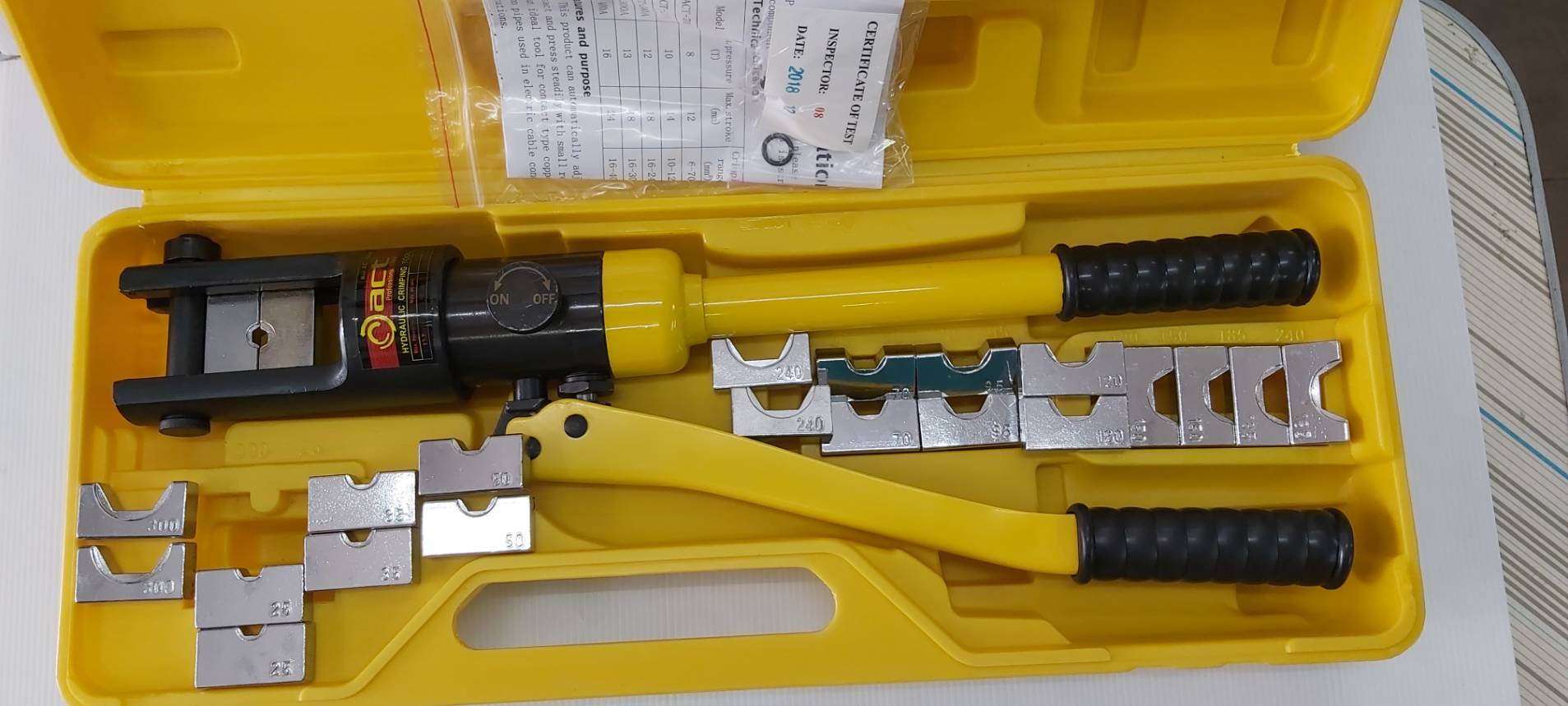 ACT คีมย้ำหางปลาไฮดรอลิค 10-300mm² ACT-300A