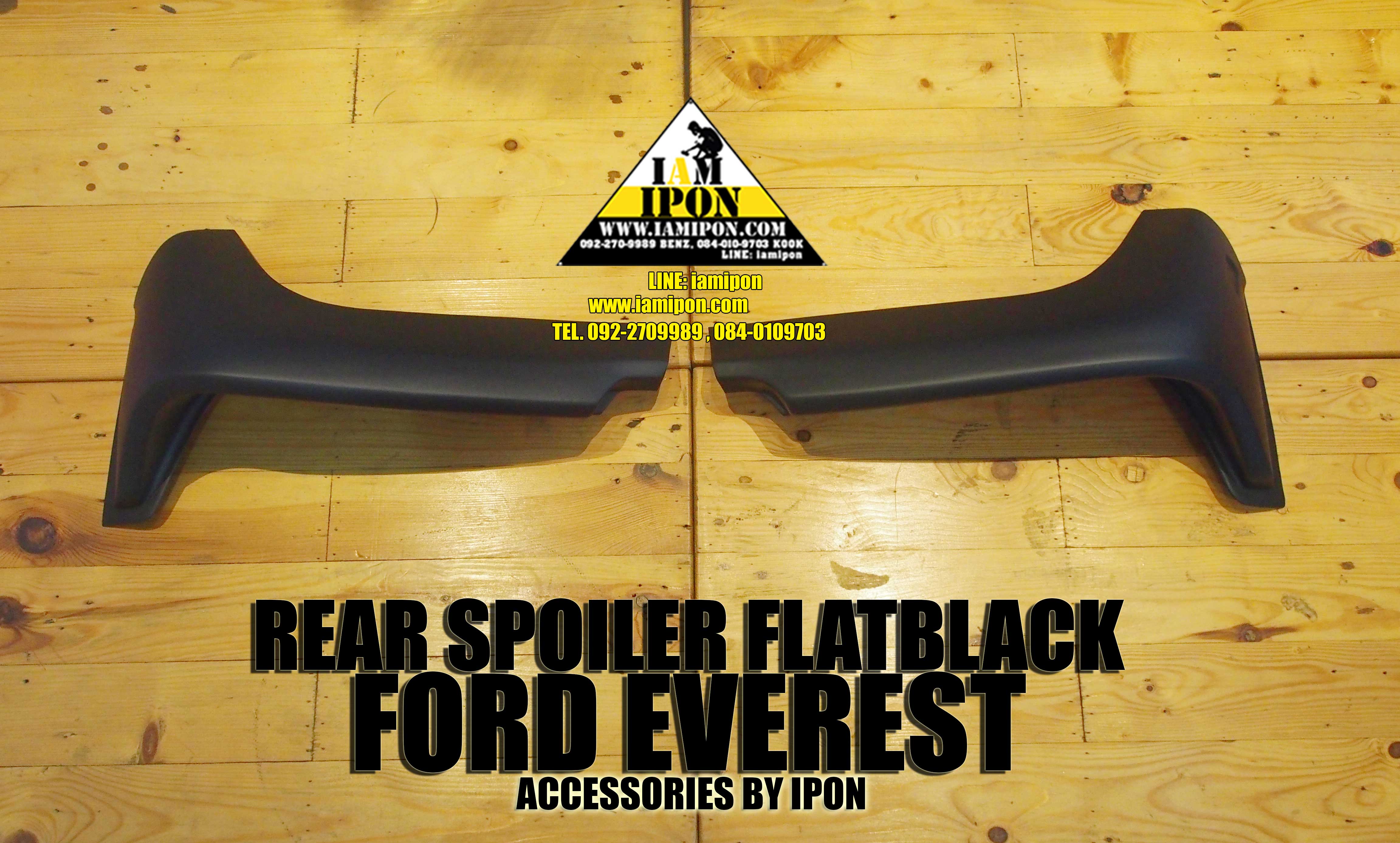 REAR SPOILER FORD EVEREST FLATBLACK สปอยเลอร์หลังดำด้านฟอร์ดเอเวอเรสต์