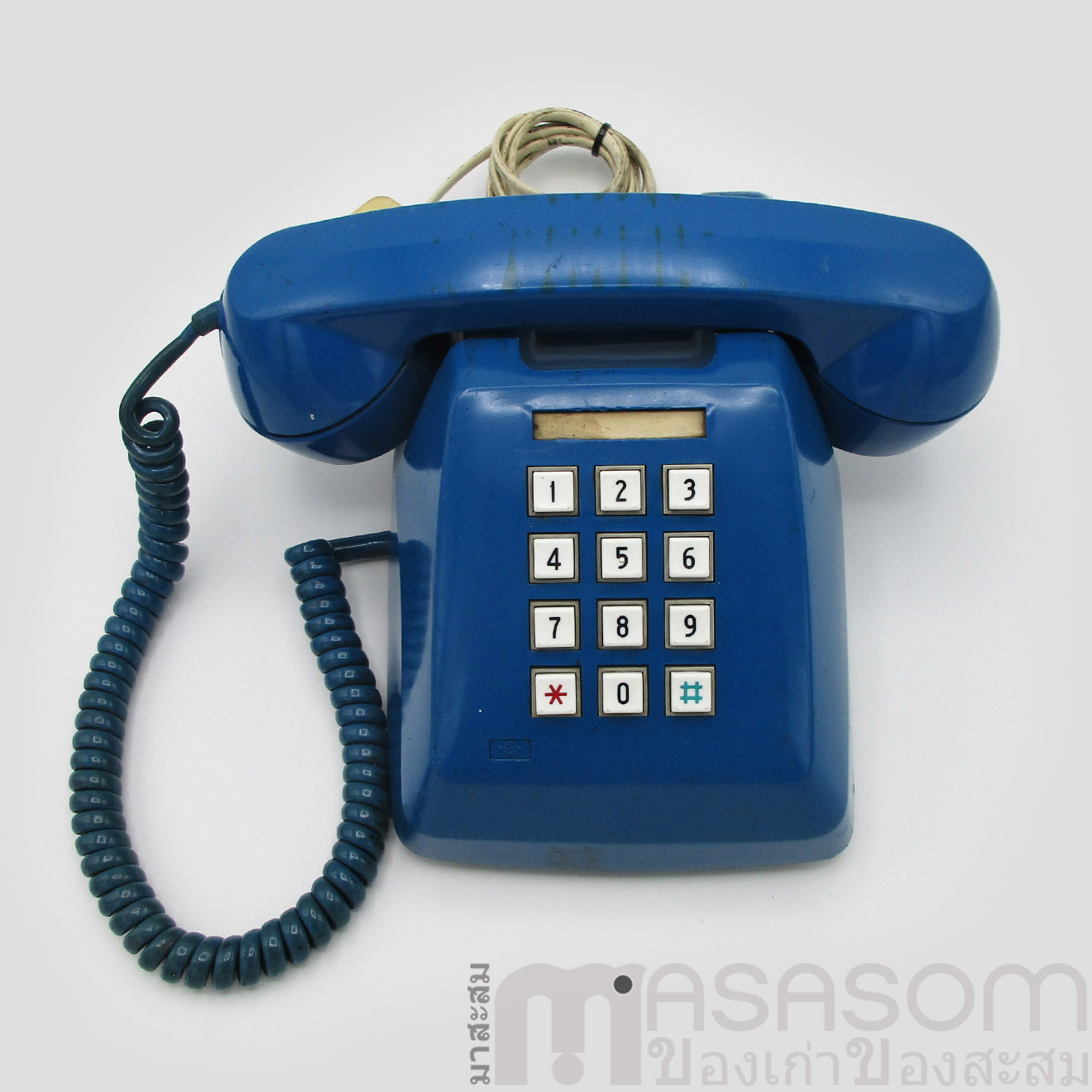 โทรศัพท์วินเทจสีน้ำเงิน