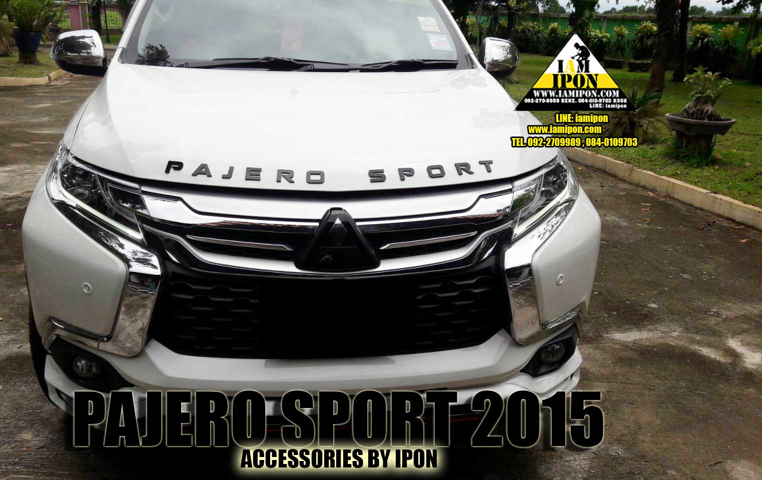 3D CHARACTER PAJERO SPORT ตัวหนังสือติดฝากระโปรงหน้าปาเจโร่สปอร์ด
