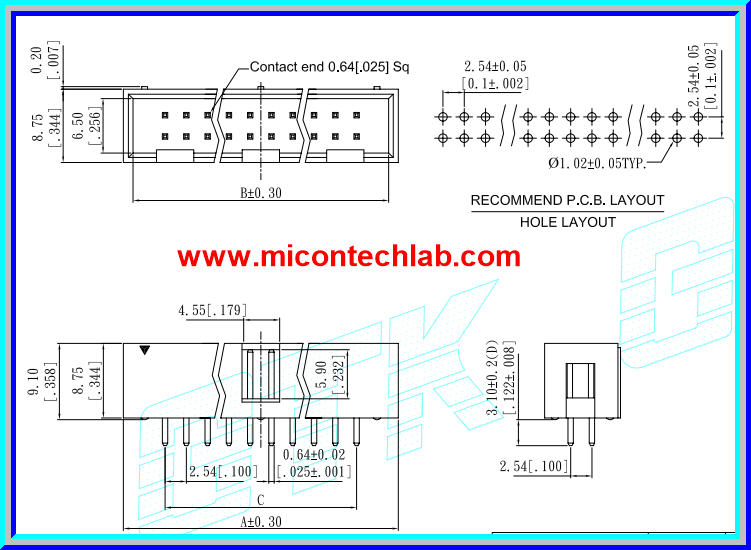 1x คอนเน็คเตอร์ IDC10 ตัวเมีย ระยะพิทซ์ 2.54 มม. IDC 10 PINS