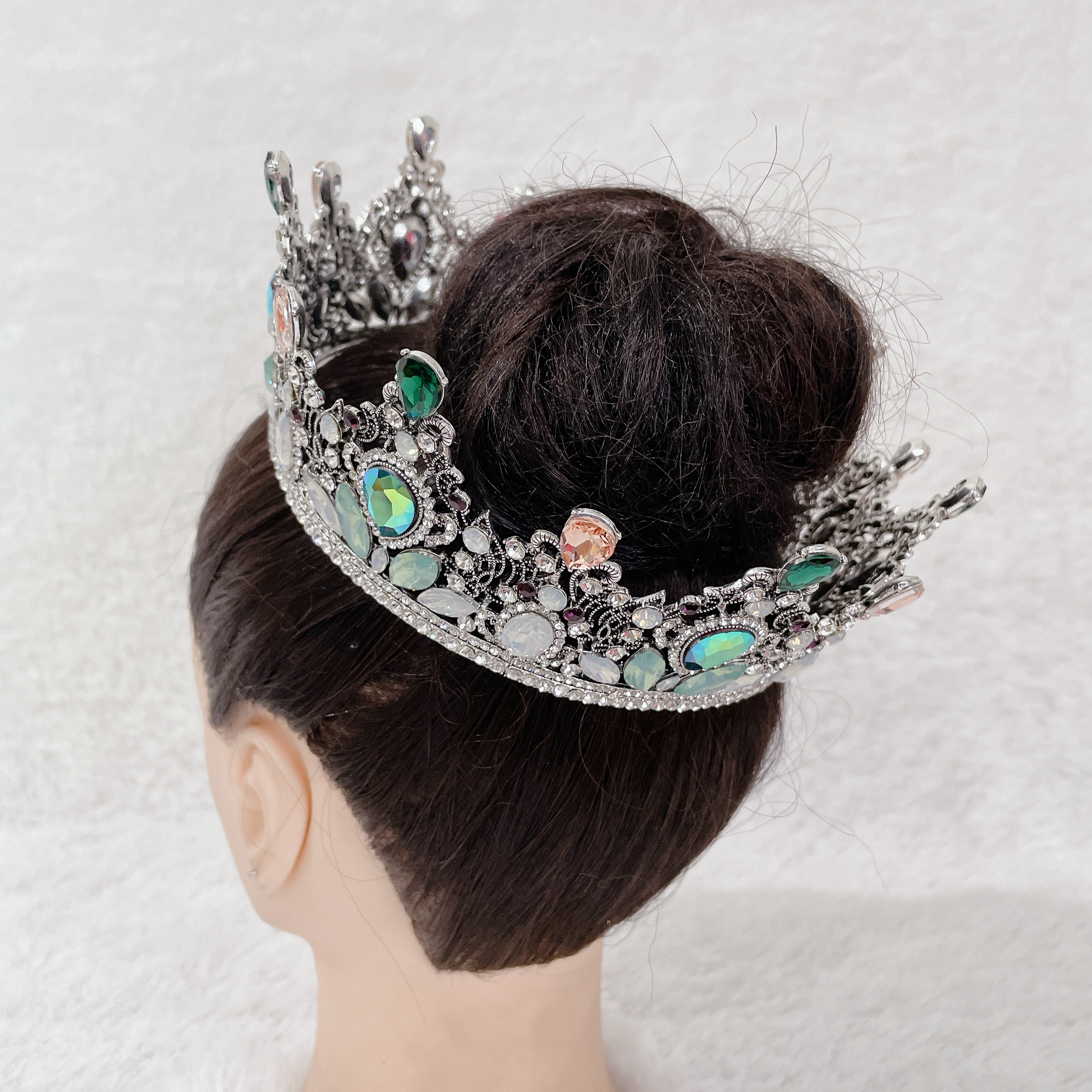 (พร้อมส่งจากไทย) มงกุฏ 110 สีเขียว มงกุฎเพชร มงกุฎประกวด สินค้าพร้อมส่ง ไม่ต้องรอนาน งานพรีเมี่ยม