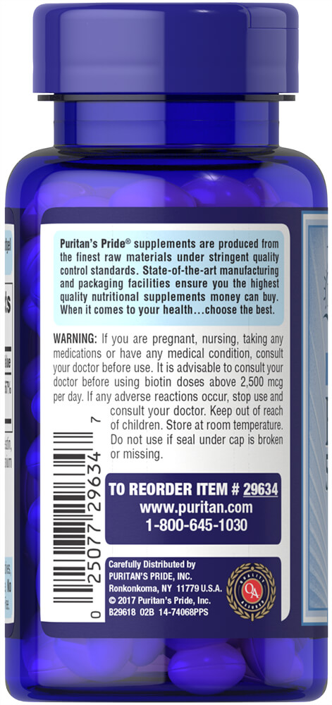 Puritan Biotin 5000 mcg 60 Softgel