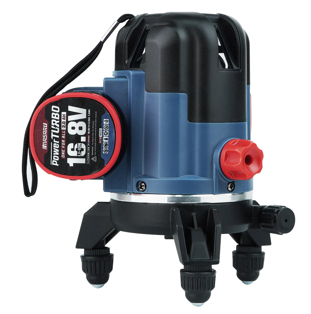 MASARU SMLG-335 เครื่องวัดระดับเลเซอร์แบบแสงสีเขียว 5 เส้น 16.8V (ไม่รวมขาตั้ง)