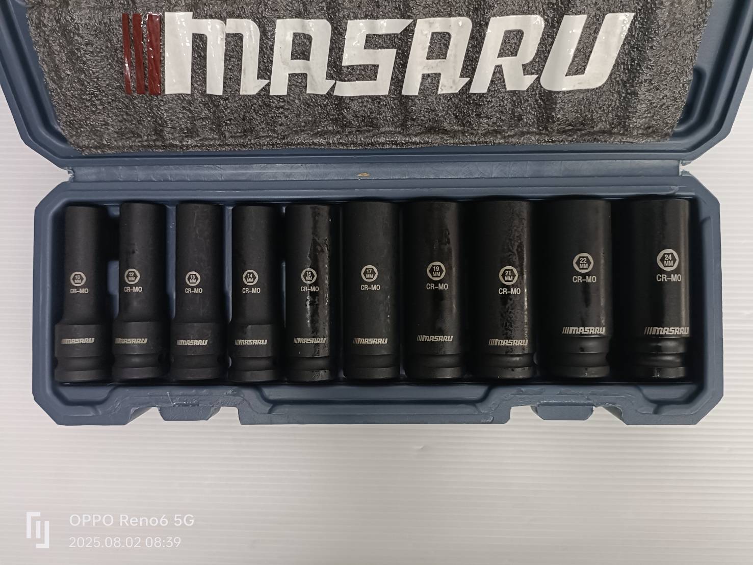 MASARU ชุดลูกบล็อก รุ่น SADW-200 1/2 นิ้ว 10 ชิ้น ใช้กับบล็อกลม บล็อกไร้สาย บล็อกขันน็อต