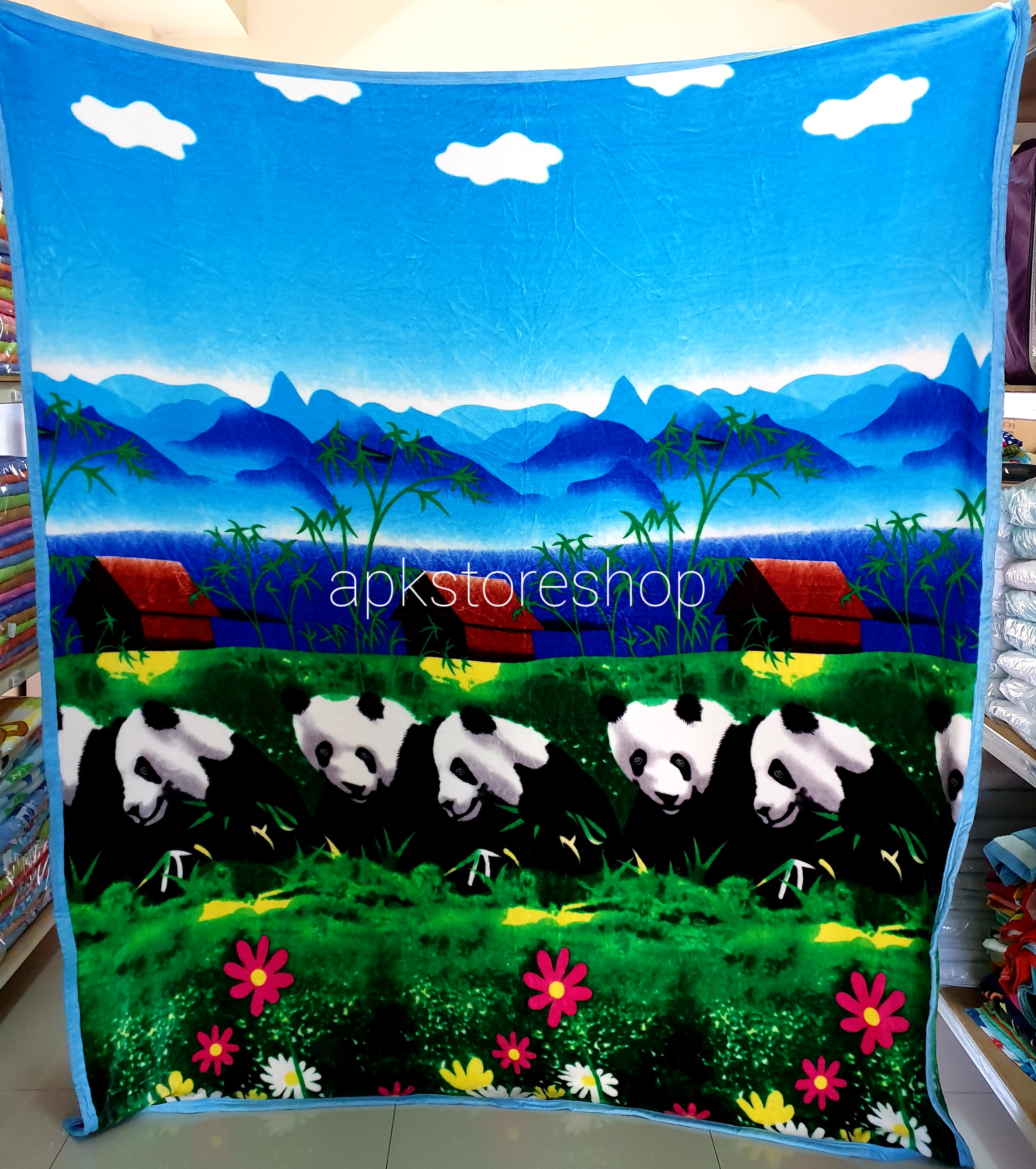 ขายส่ง ผ้าห่มนาโน แบบหนา #APK138-ลายการ์ตูน กุ๊นขอบ ส่ง 138 บาท
